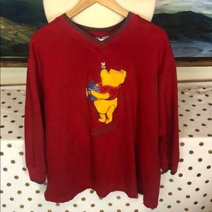 Disney Winnie the Pooh embroidered v neck sweater
